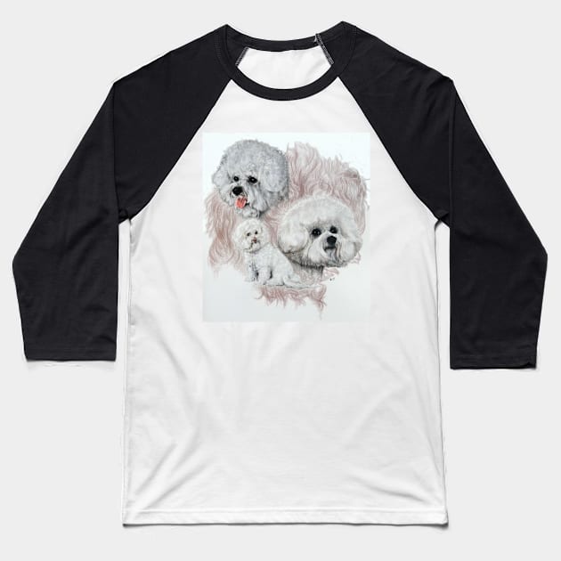 Bichon Medley Baseball T-Shirt by BarbBarcikKeith